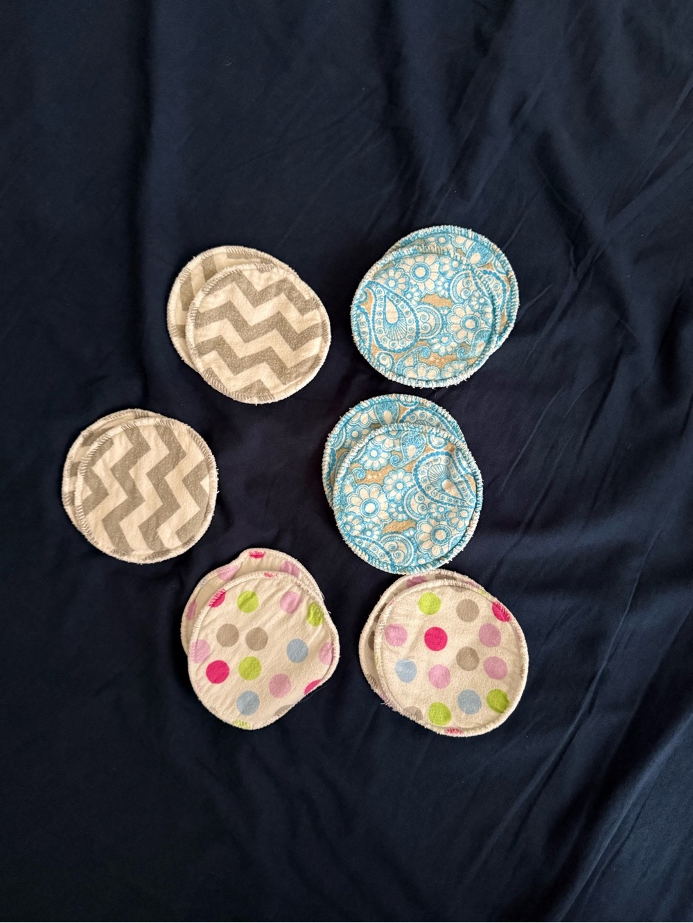 Reusable nursing Pad Set - Chevron, Paisley & Polka Dot